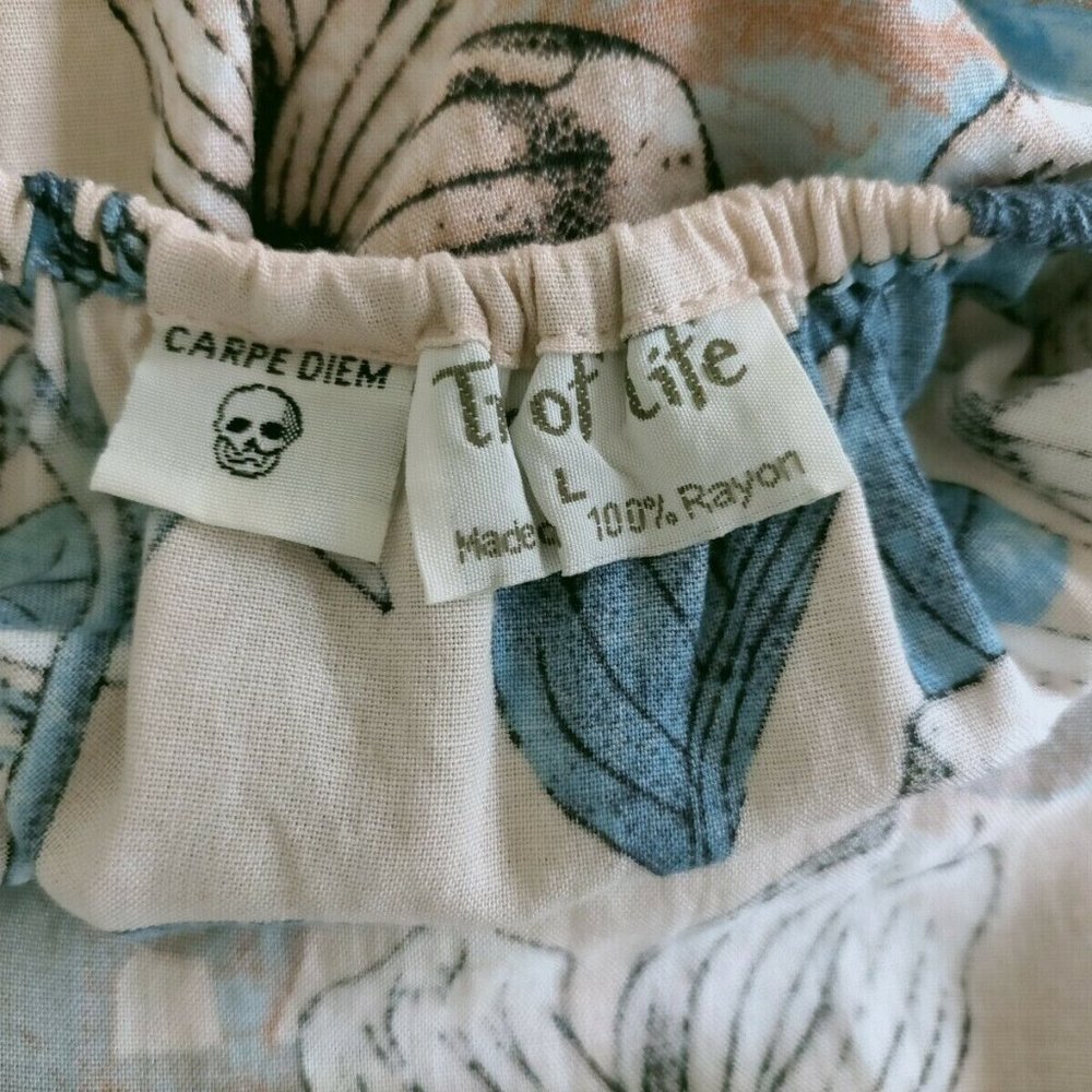 Tree Of Life Carpe Diem Pink Floral Midi Dress Size L Sleeveless Open Back - Picture 7 of 7